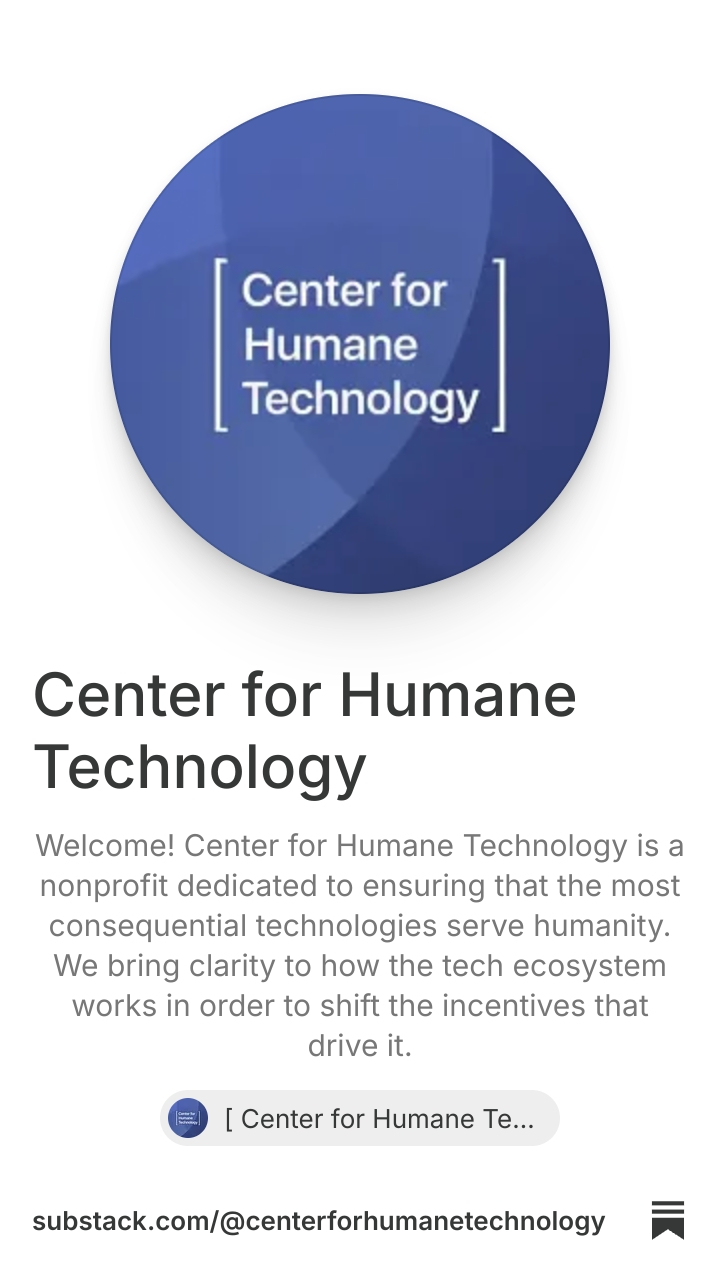 Center for Humane Technology | Substack