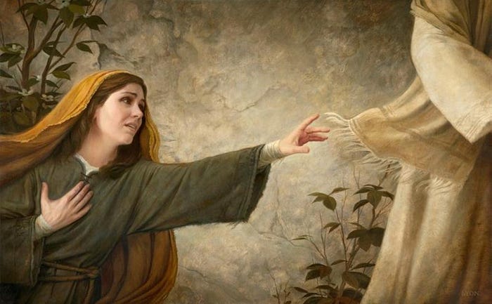 A woman trying to touch the helm of Jesus’ garment. Sourced from christianmalaysia.com