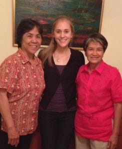 Elisa (L), Amabel, and I in May 2014.