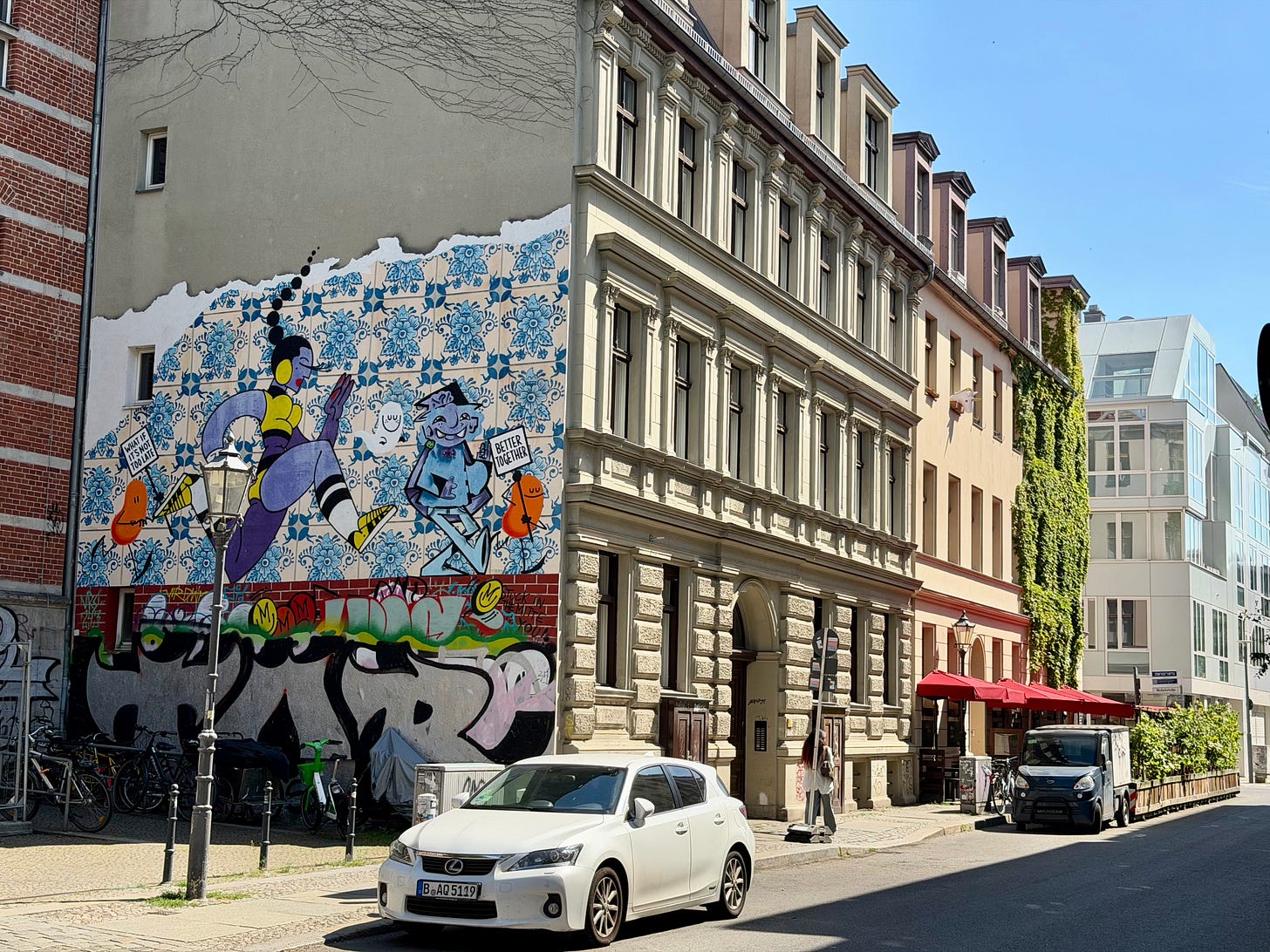 Street art and graffiti on Berlin building