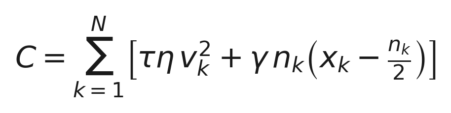 Almgren-Chriss cost function