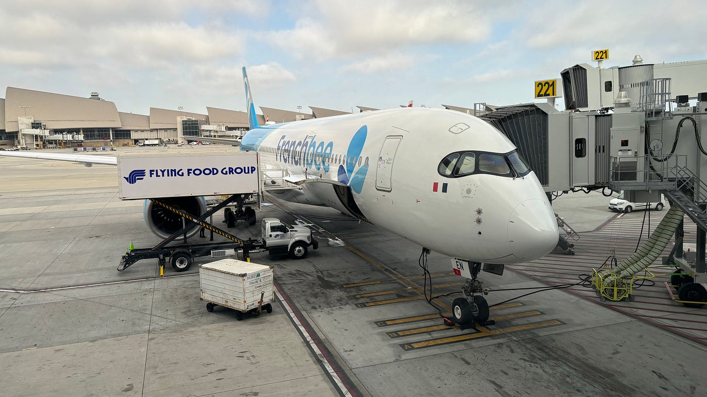 French Bee A350 parked at LAX