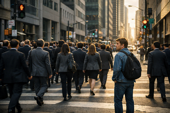 Cinematic street conformity metaphor Cinematic street conformity metaphor