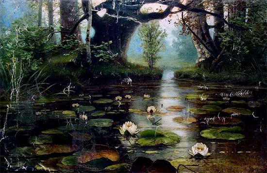 Pond with Water Lilies, 1893, Julius Klever Pond with Water Lilies, 1893, Julius Klever