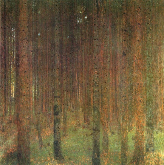 Oil Painting - Pine Forest II, 1901, Gustav Klimt
