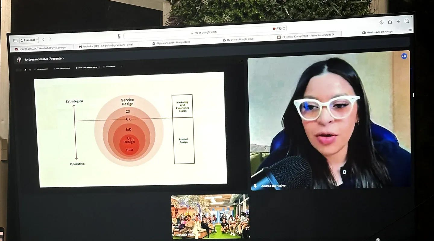 Andrea Monsalve presentando desde Chile. Foto de Reinaldo Valbuena.