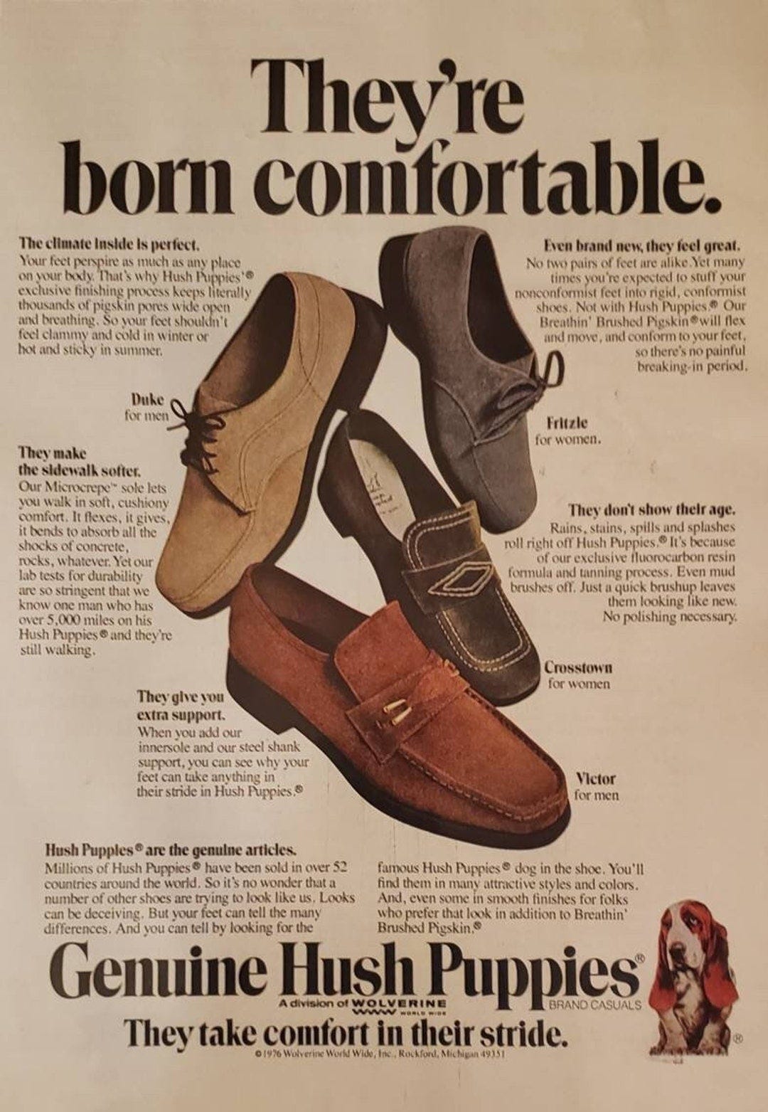 1976 HUSH PUPPIES Shoes Shoe Footwear Fashion Vintage Print Ad - Etsy 1976 HUSH PUPPIES Shoes Shoe Footwear Fashion Vintage Print Ad - Etsy