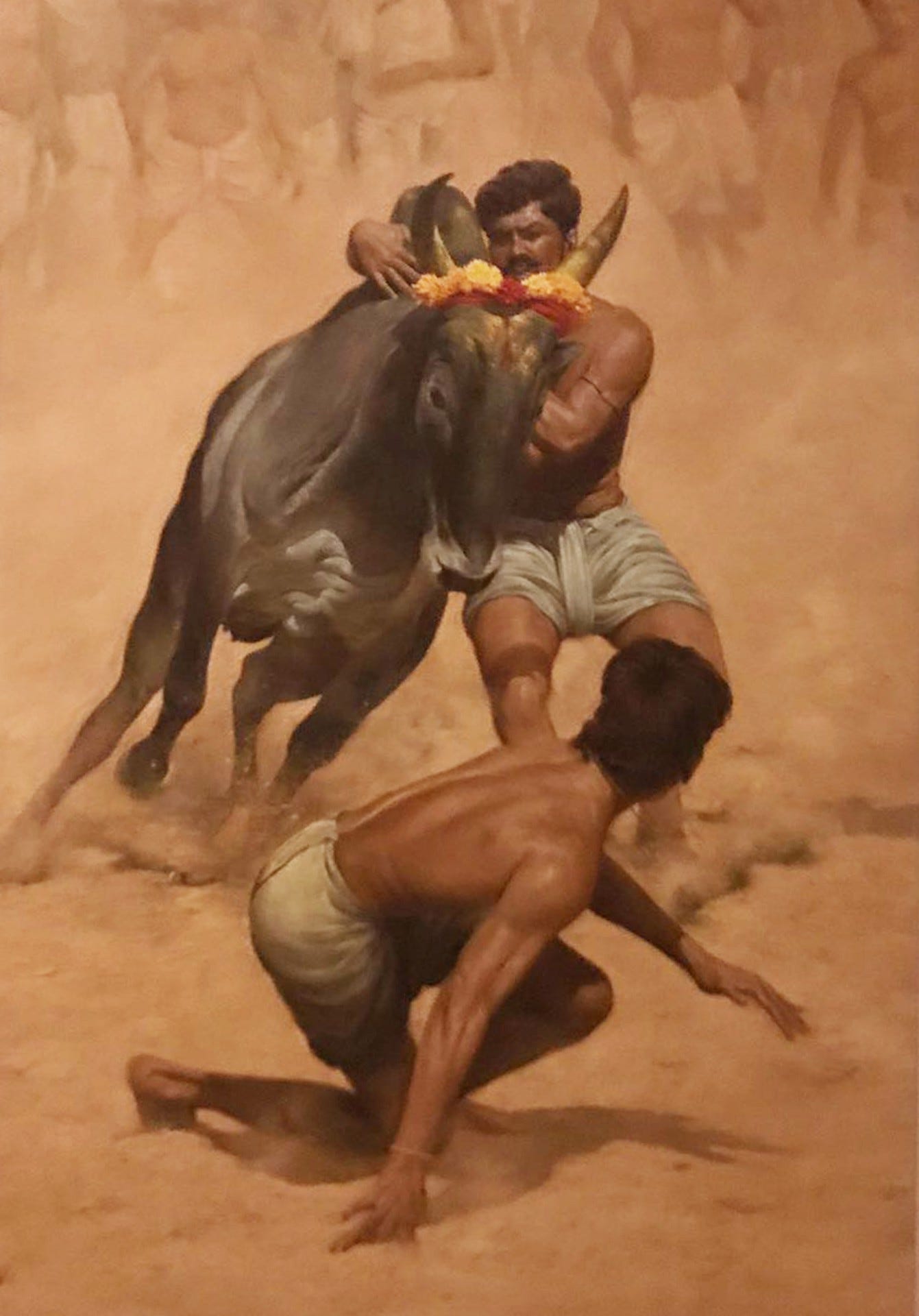 Jallikattu, pongal painting