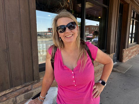 Photos of Donetta and James Dalman around the world.