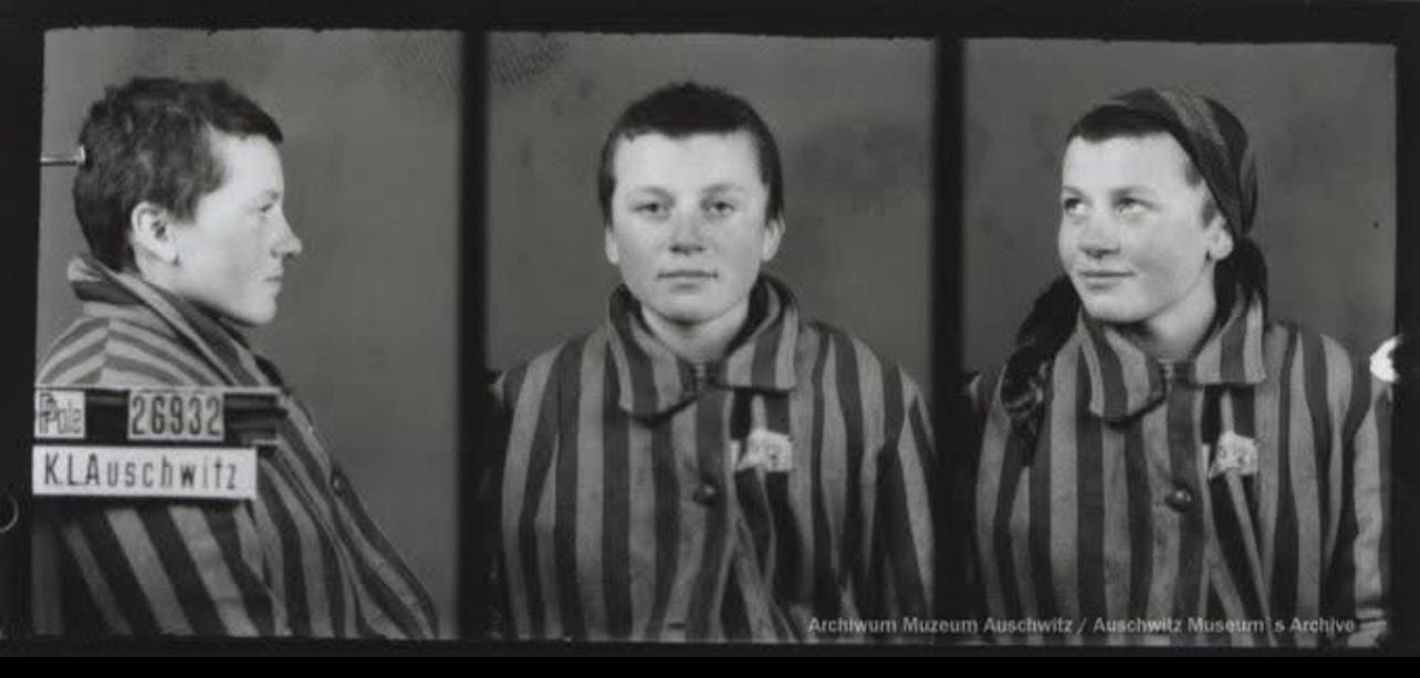 Smiling in defiance of evil, Salomea Kostrubała was 14 when taken to Auschwitz (1942). She remained there for 2 years until a 1944 transfer to KL Natzweilter, where from she was liberated. She was a survivor. Smiling in defiance of evil, Salomea Kostrubała was 14 when taken to Auschwitz (1942). She remained there for 2 years until a 1944 transfer to KL Natzweilter, where from she was liberated. She was a survivor.