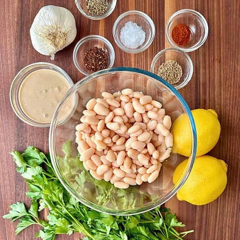 Mediterranean diet white beans herbs & spice