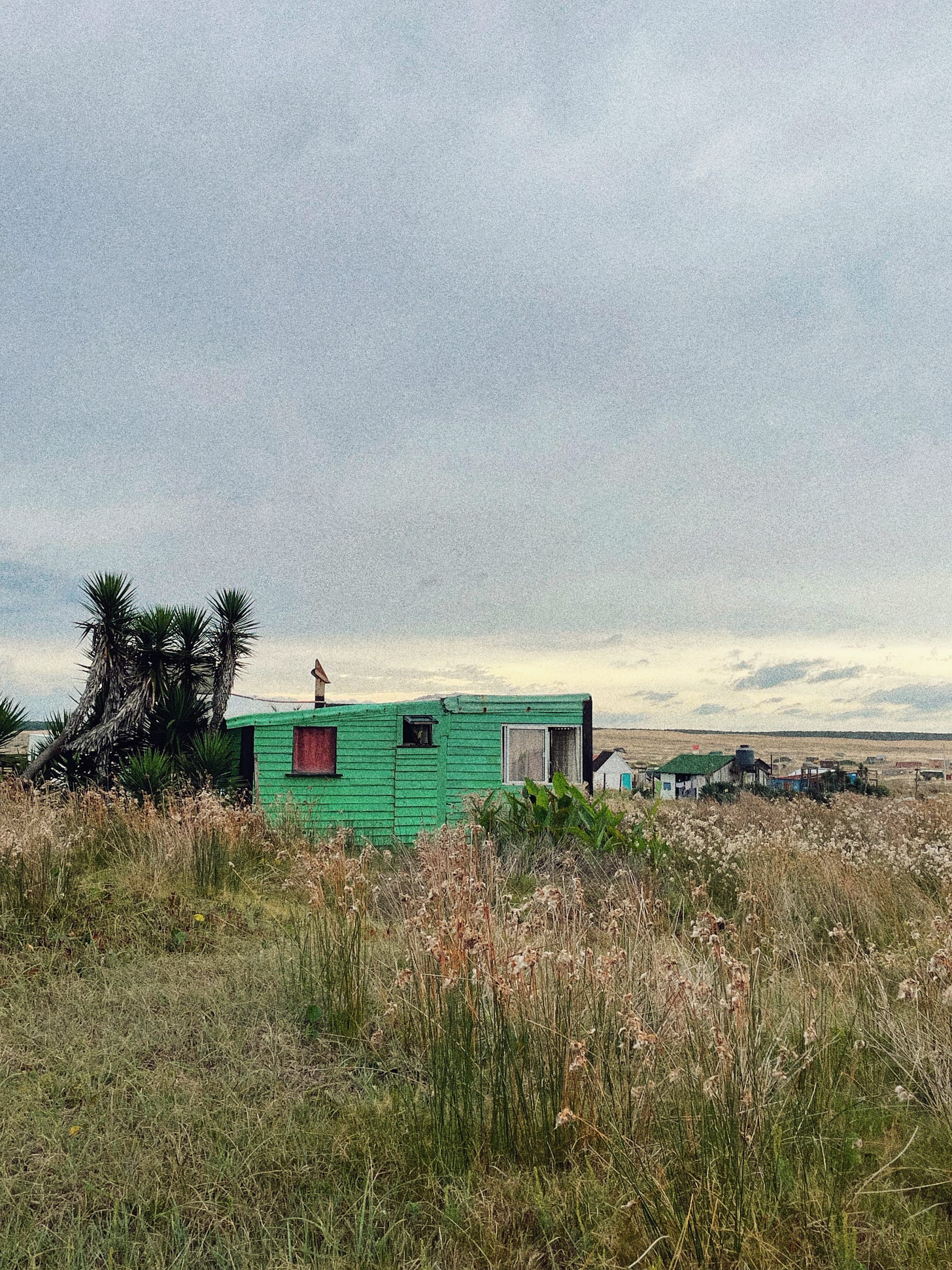 a green shack completely disconnected from society