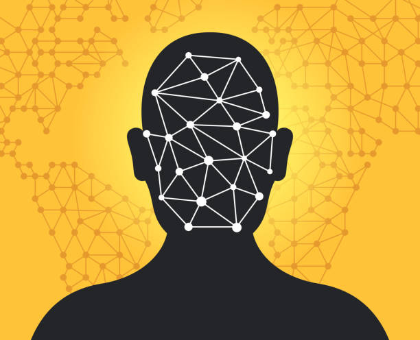 deep fake facial recognition technology - deep fake stock illustrations