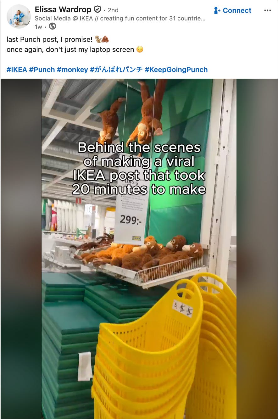 A behind the scenes video from Elissa Wardrop about the 20-minute process it took to create the IKEA Punch post