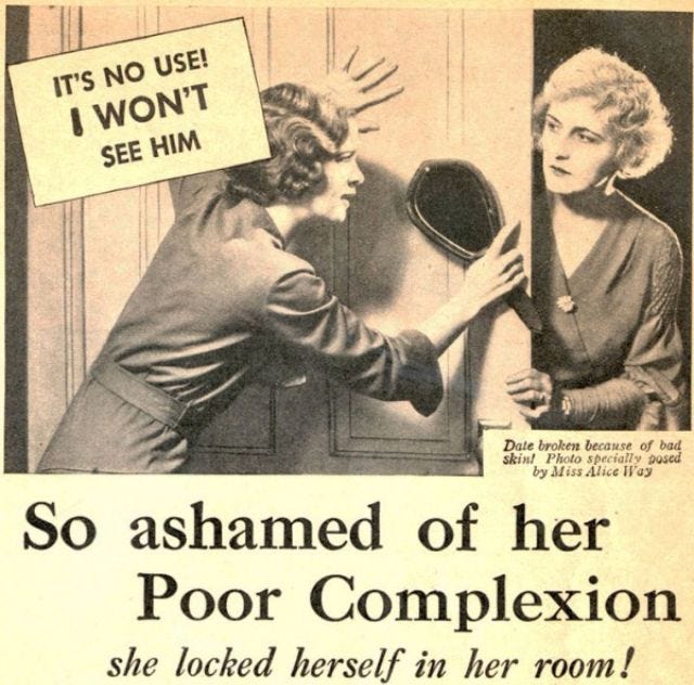 This ad directly equates 'Love, Romance, Popularity' with 'feminine charm,' specifically defining it as 'a full, shapely bust'. This ad directly equates 'Love, Romance, Popularity' with 'feminine charm,' specifically defining it as 'a full, shapely bust'.