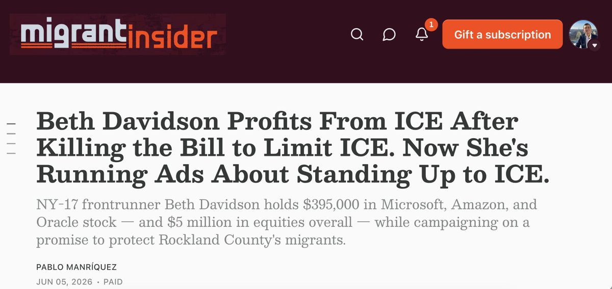 NEW: from @PabloReports on #NY17 "[Beth] Davidson's brand is the fighter  who delivers. But the record in Rockland is a bill that never got a  hearing, a portfolio that profits from the