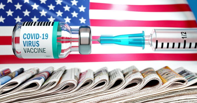 covid vaccine and newspapers