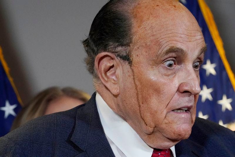 Rudy Giuliani drips sweat and &#39;other&#39; at latest press conference - New York  Daily News