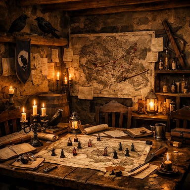 Martikov war room Blue Water Inn