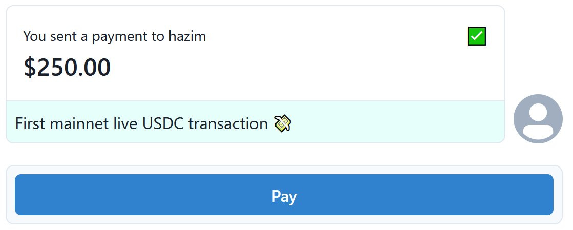 first stackup transaction
