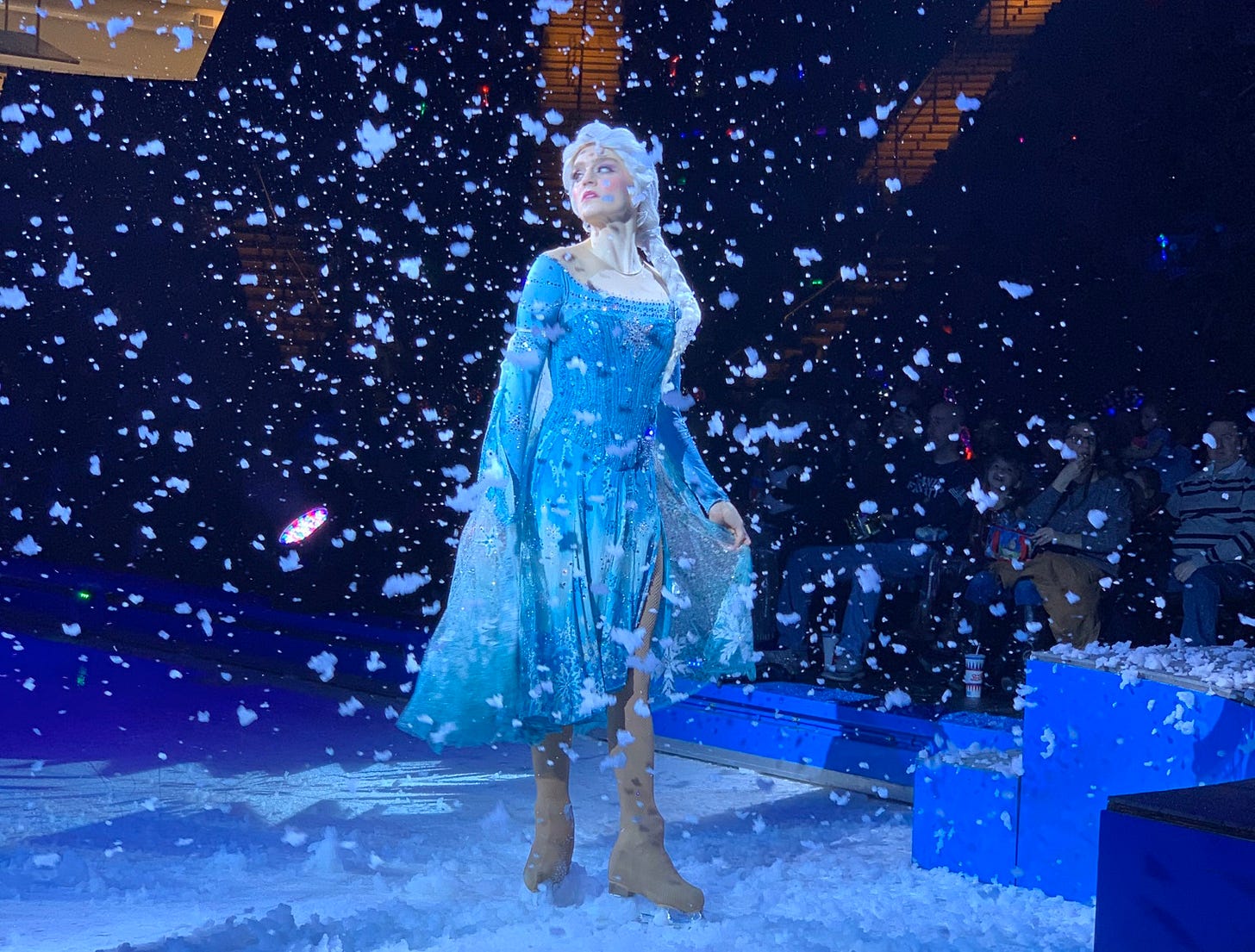 Elsa in a snowstorm as part of Disney on Ice: 100 Years of Magic Elsa in a snowstorm as part of Disney on Ice: 100 Years of Magic