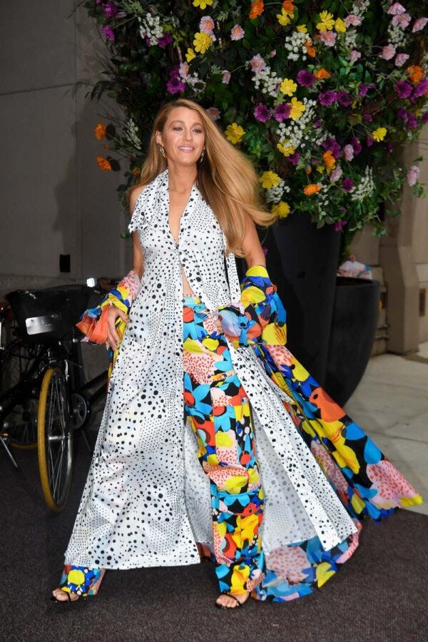Blake Lively in Christopher John Rogers - Celebrity Sightings York - 2