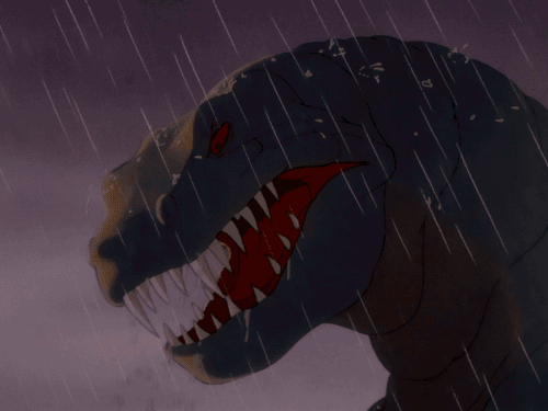 Dinosaur battle from Fantasia (1940) – @dino-sours on Tumblr