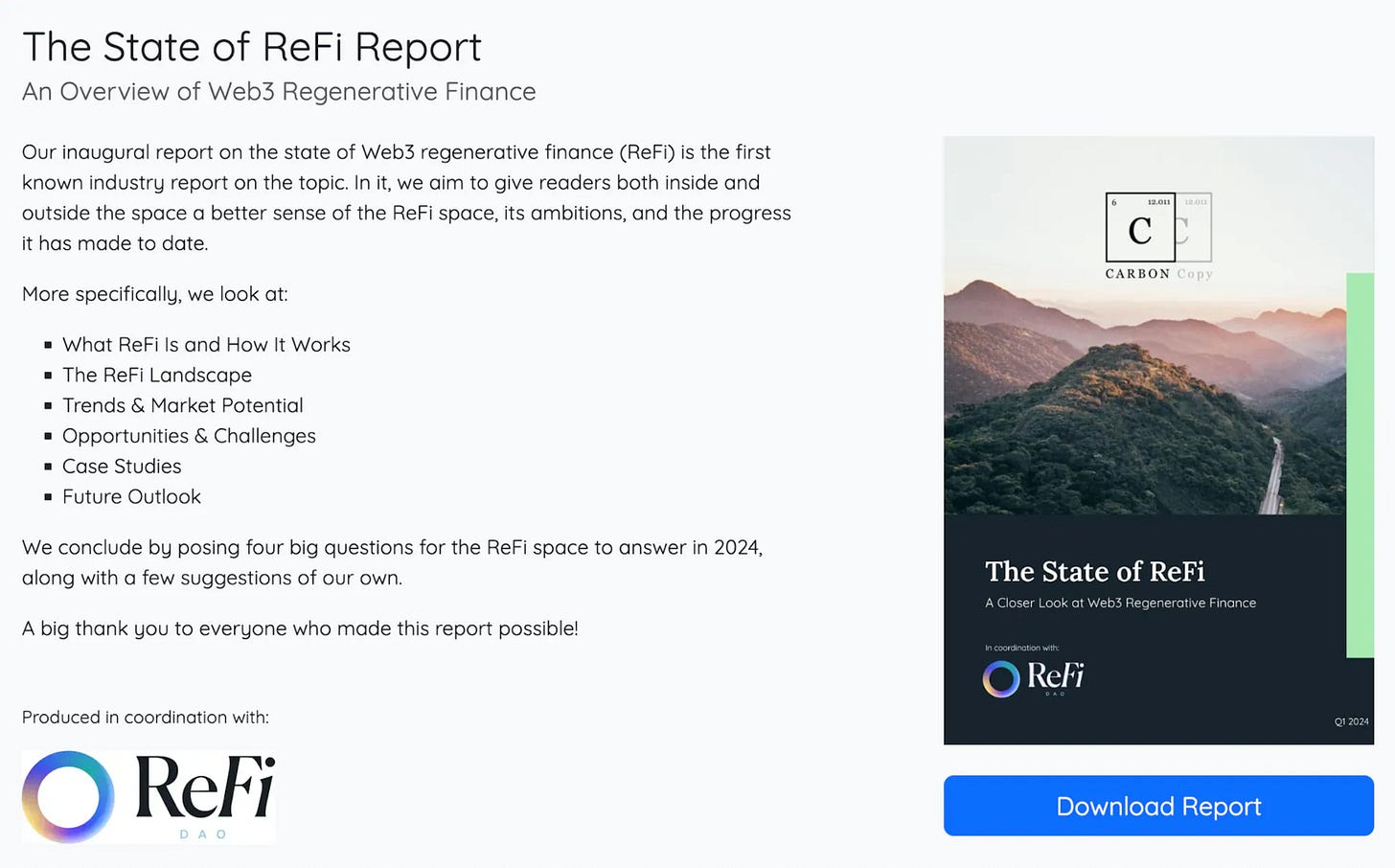 Explore the Future of ReFi with "The State of ReFi" 2024 Report Breakdown