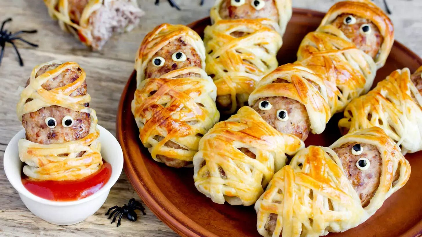 Mummified sausage links