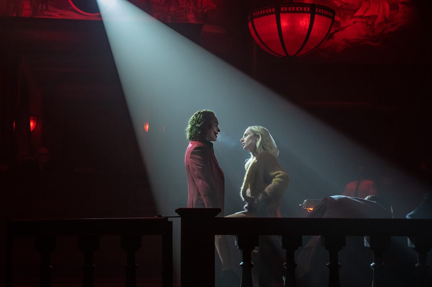Joaquin Phoenix as Arthur Fleck/Joker and Lady Gaga as Lee Quinzel in Joker: Folie à Deux Joaquin Phoenix as Arthur Fleck/Joker and Lady Gaga as Lee Quinzel in Joker: Folie à Deux