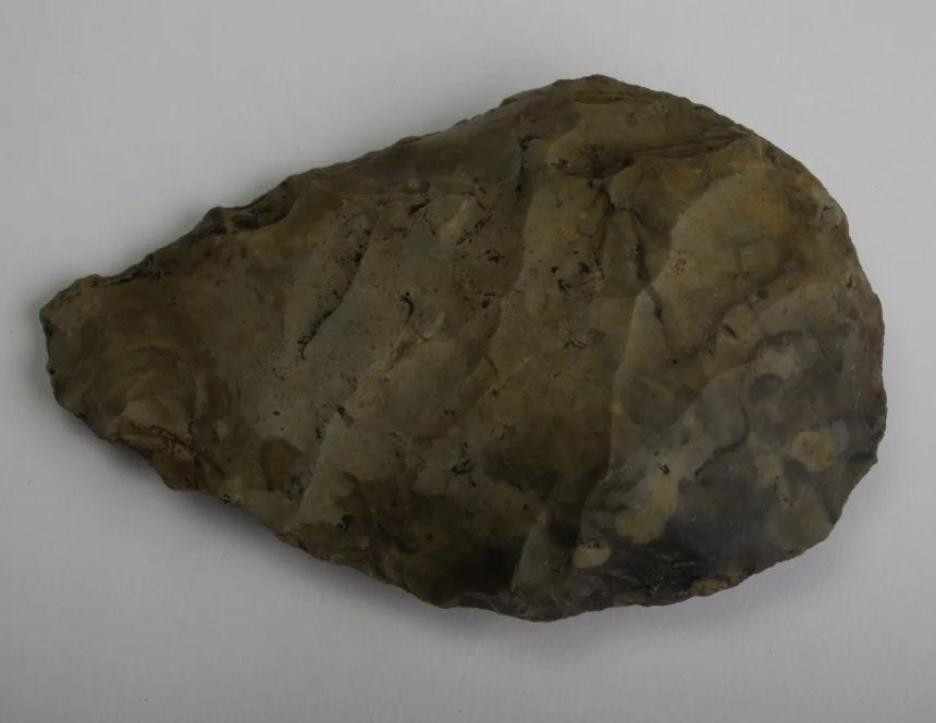 Acheulean Hand Axe, Flint Acheulean Hand Axe, Flint