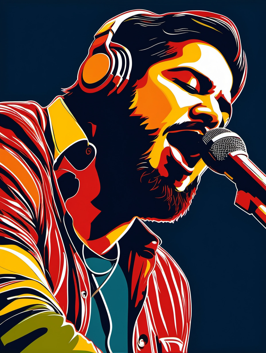 Musician performing a song with personal storytelling elements