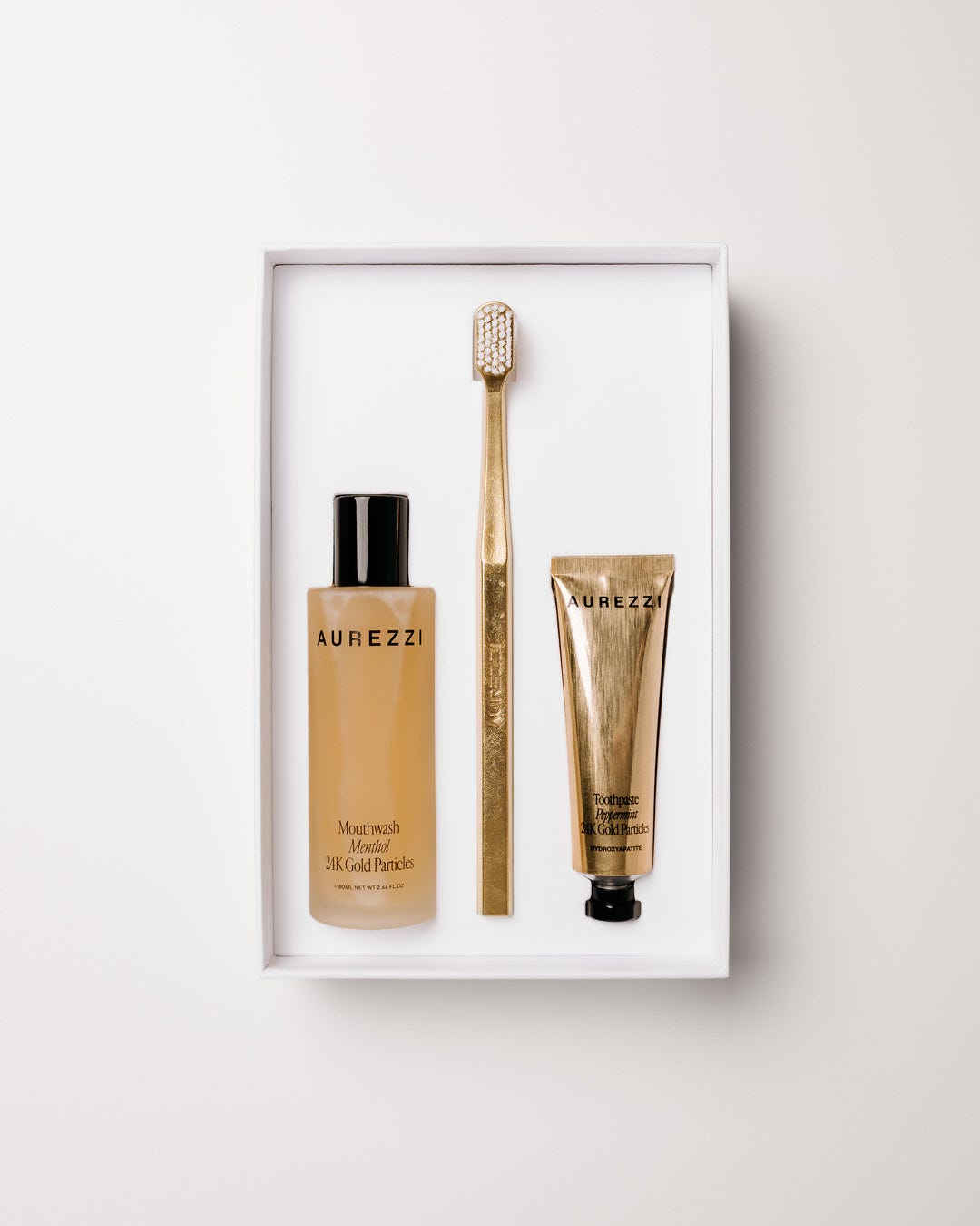 Travel Trio Gold - White Bristles