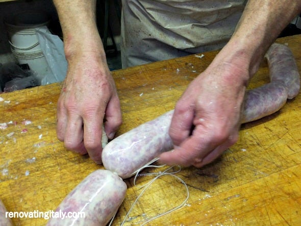 making salami