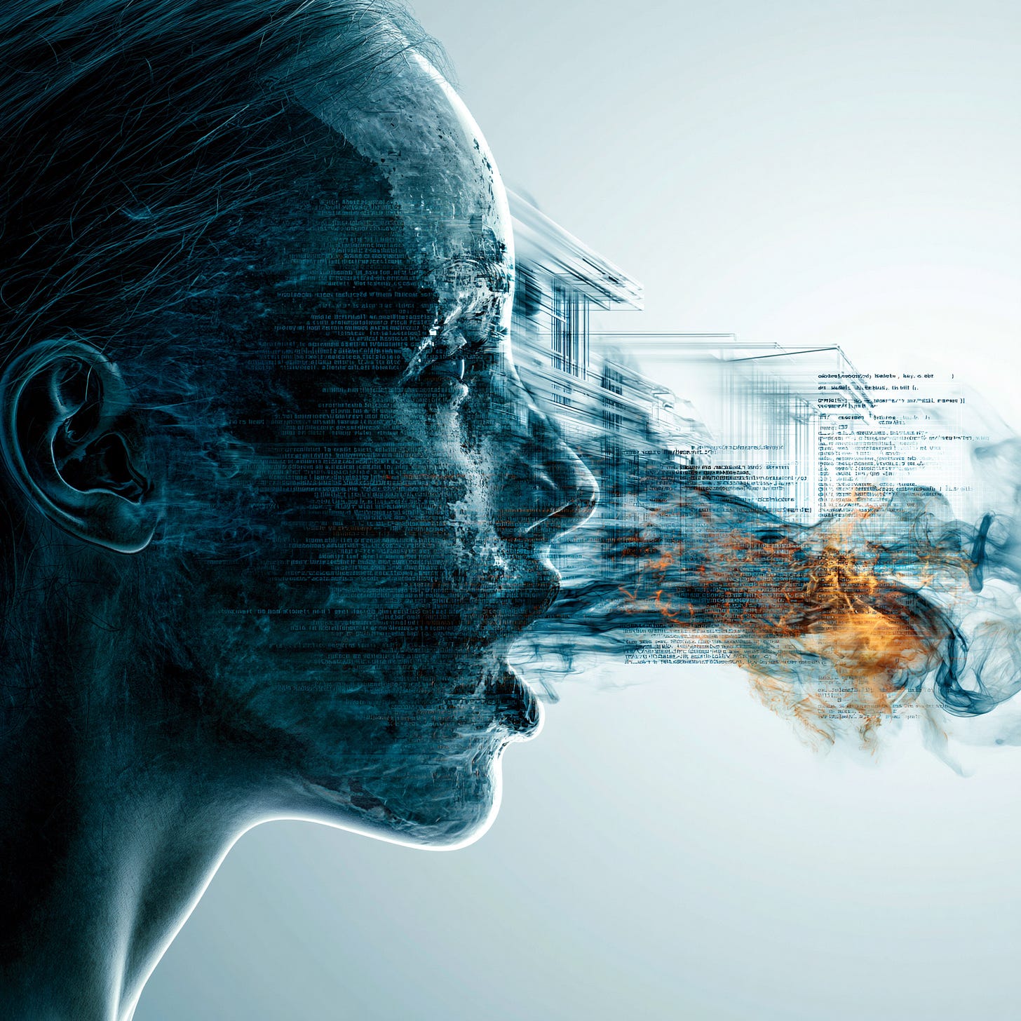 Conceptual illustration of speech-to-text and neurodivergent design — spoken words transforming into clean structured software.