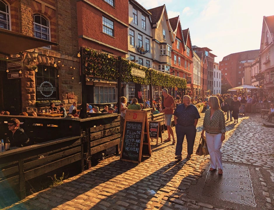 Photo of King Street in Bristol UK from Never Lost Letters by Stuart Found