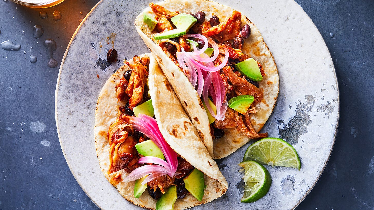 Pressure Cooker Chipotle-Honey Chicken Tacos Recipe