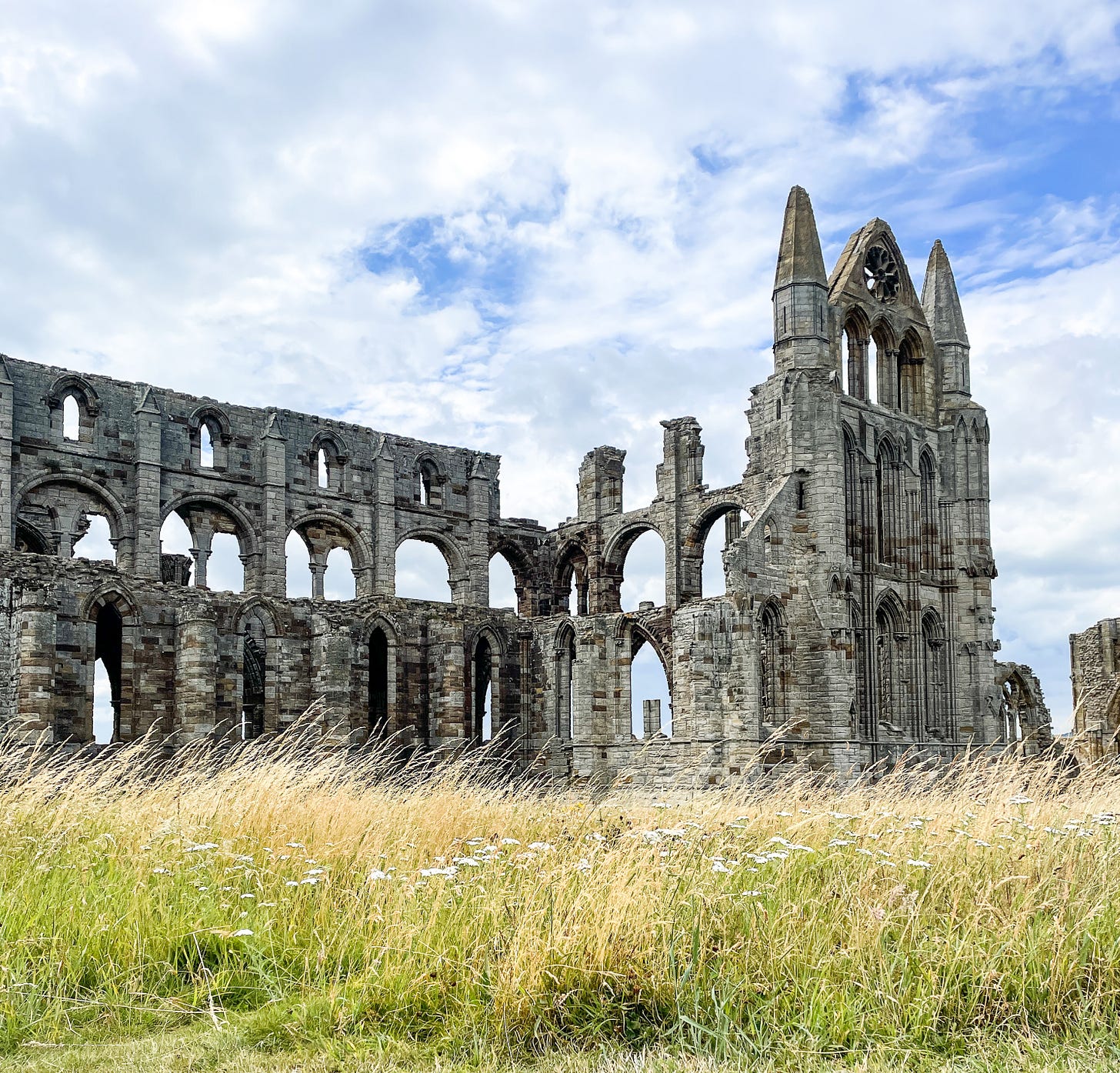 The ruins of Whitby Castle - Whitby, Yorkshire, England