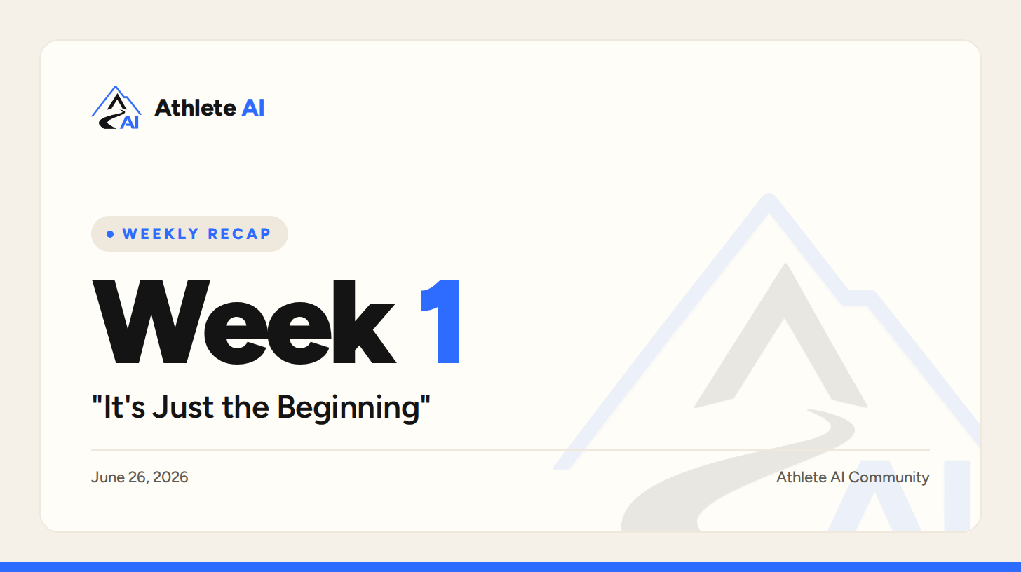 Week 1: It's Just the Beginning