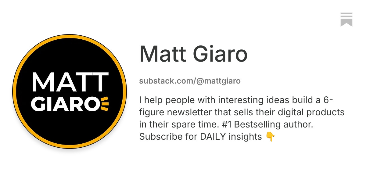 Matt Giaro | Substack