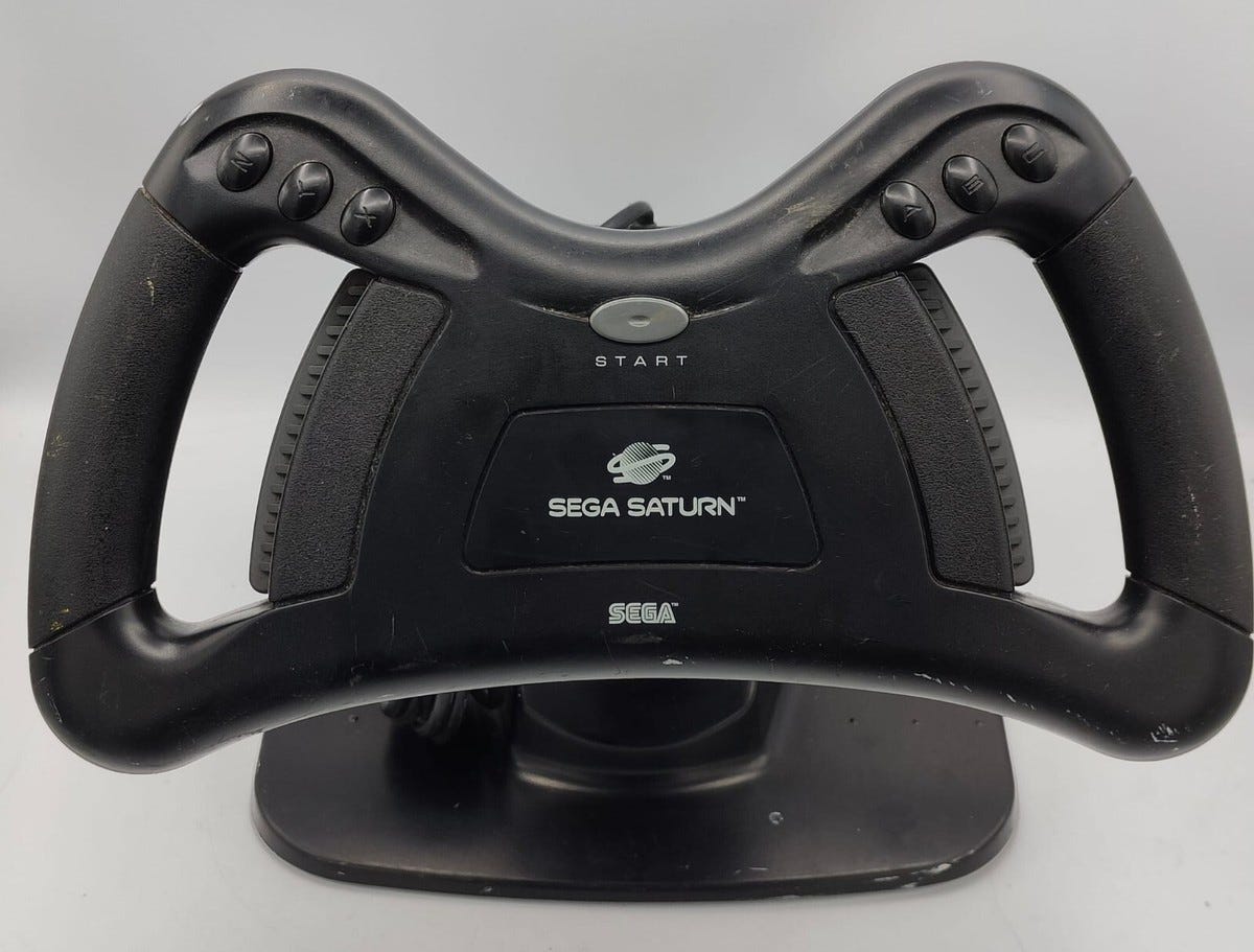 Saturn Official Sega Arcade Racer Steering Wheel (MK-80304) (Saturn)  Untested
