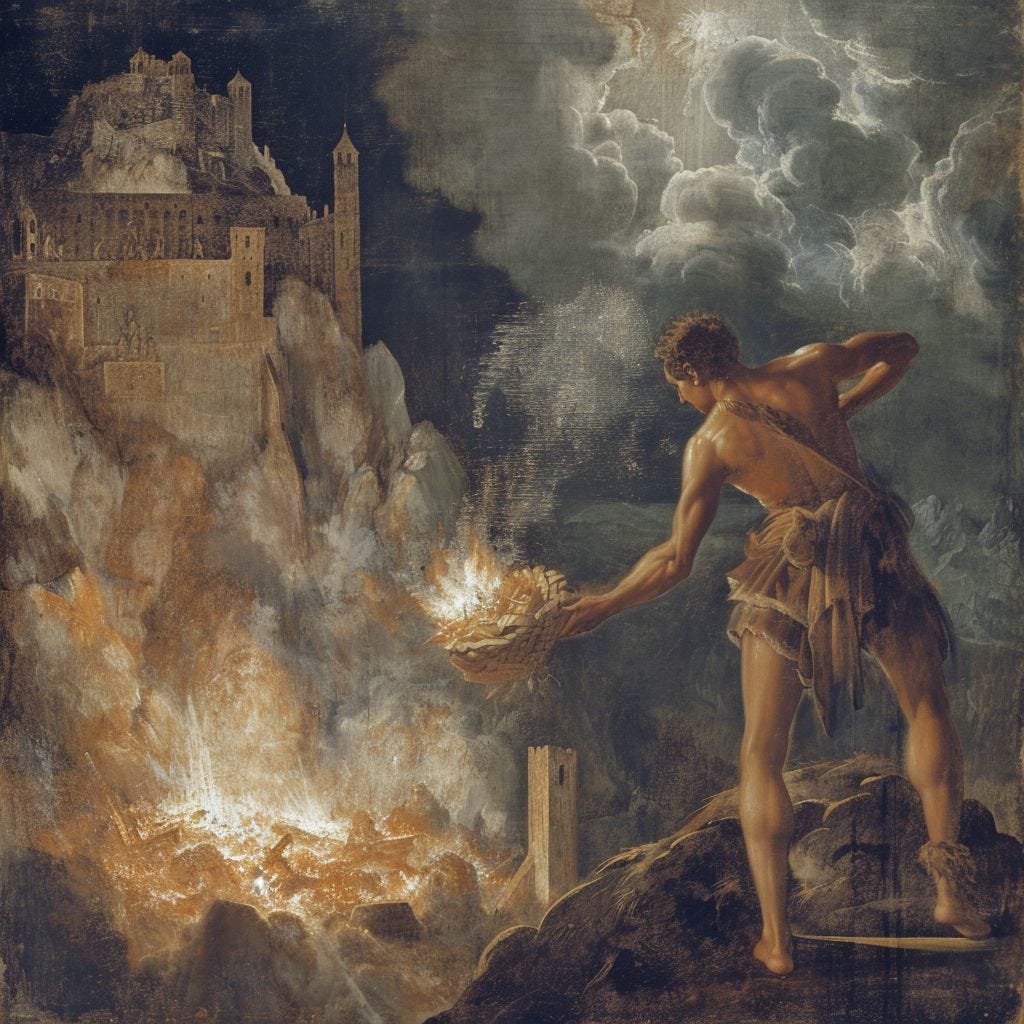 Prometheus Steals Fire from the Gods