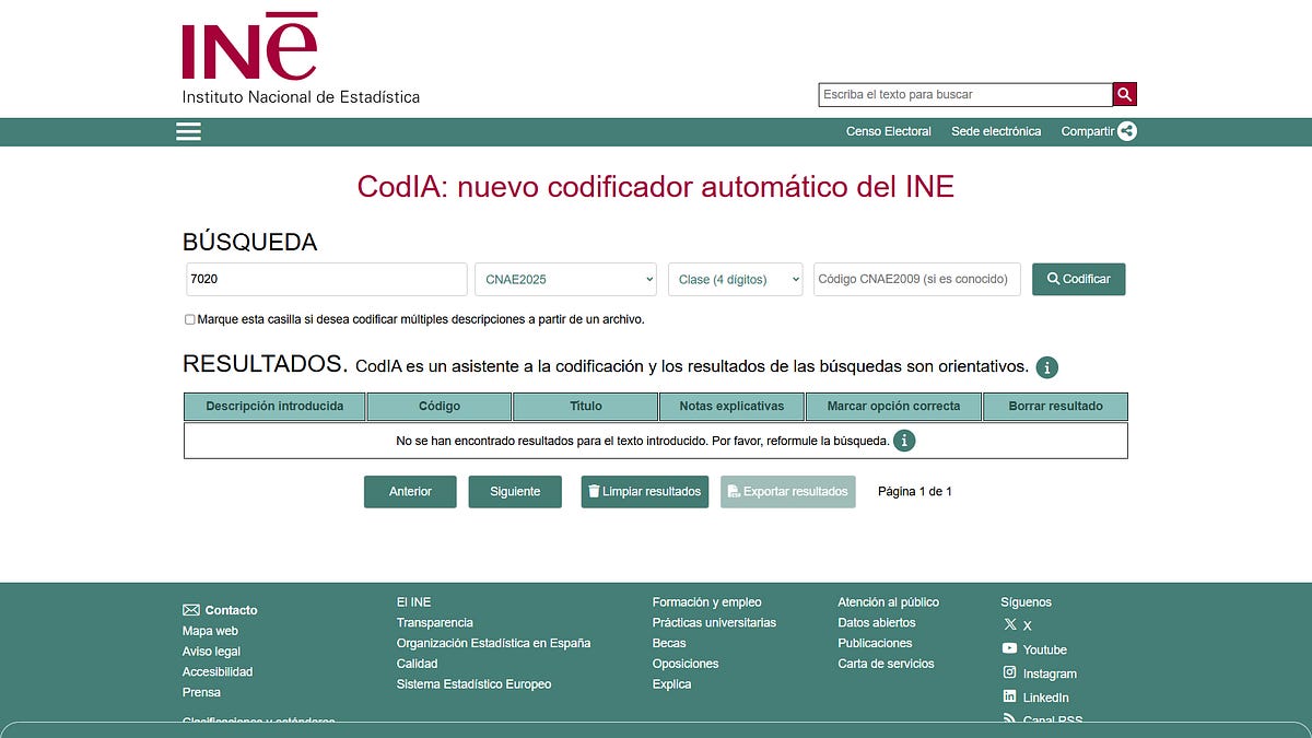 Conversor IAE CNAE vs CodIA: cara a cara