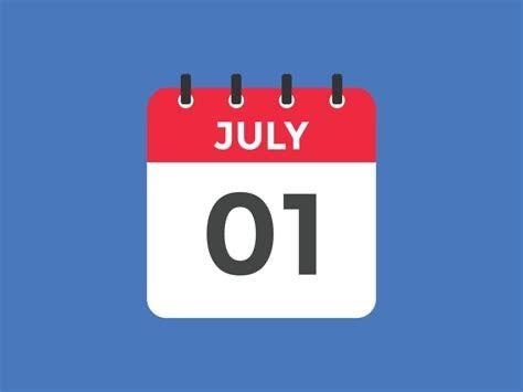 july 1 calendar reminder. 1st july daily calendar icon template ...