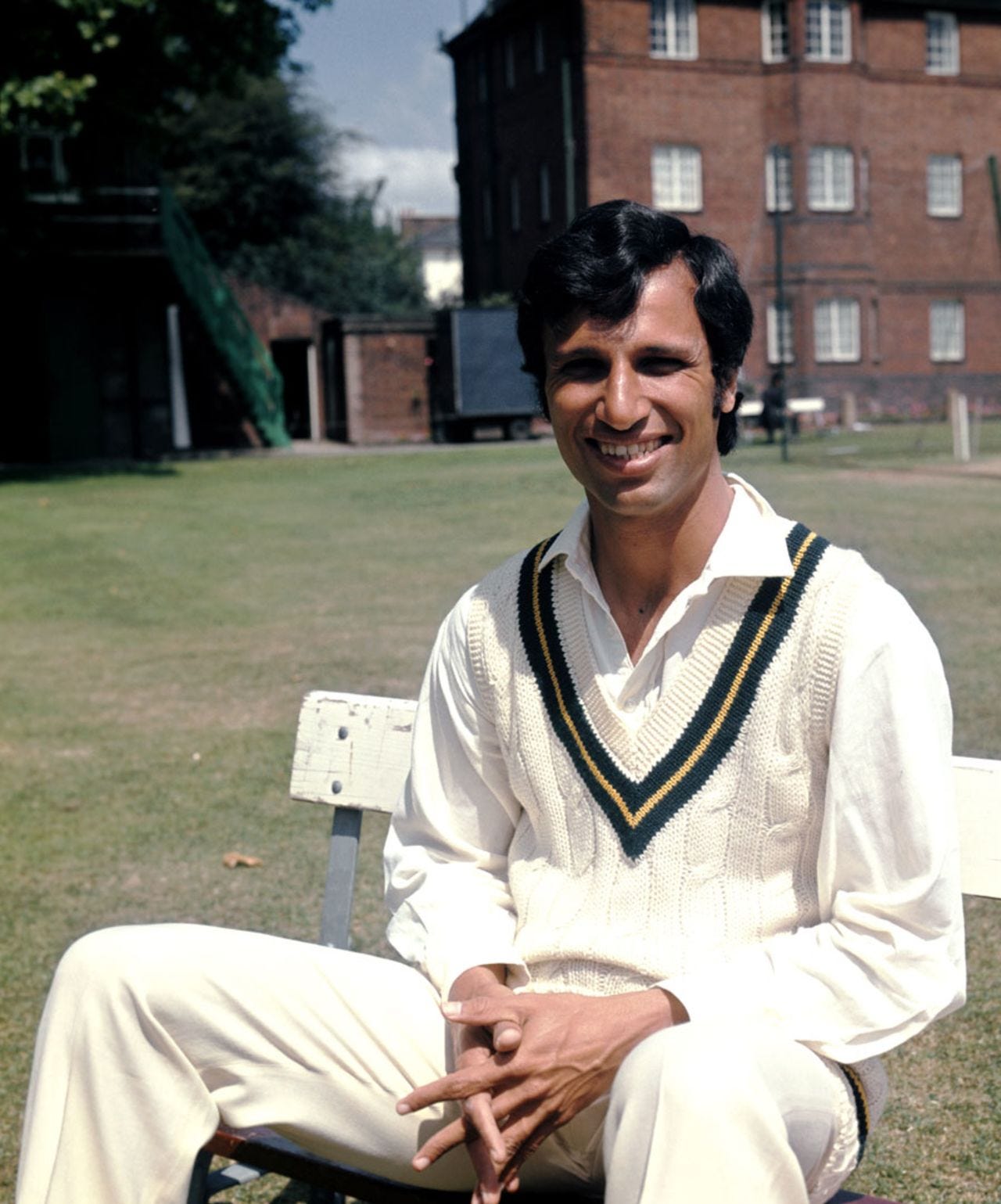 Asif Iqbal poses for a photo, June 14, 1974 Asif Iqbal poses for a photo, June 14, 1974