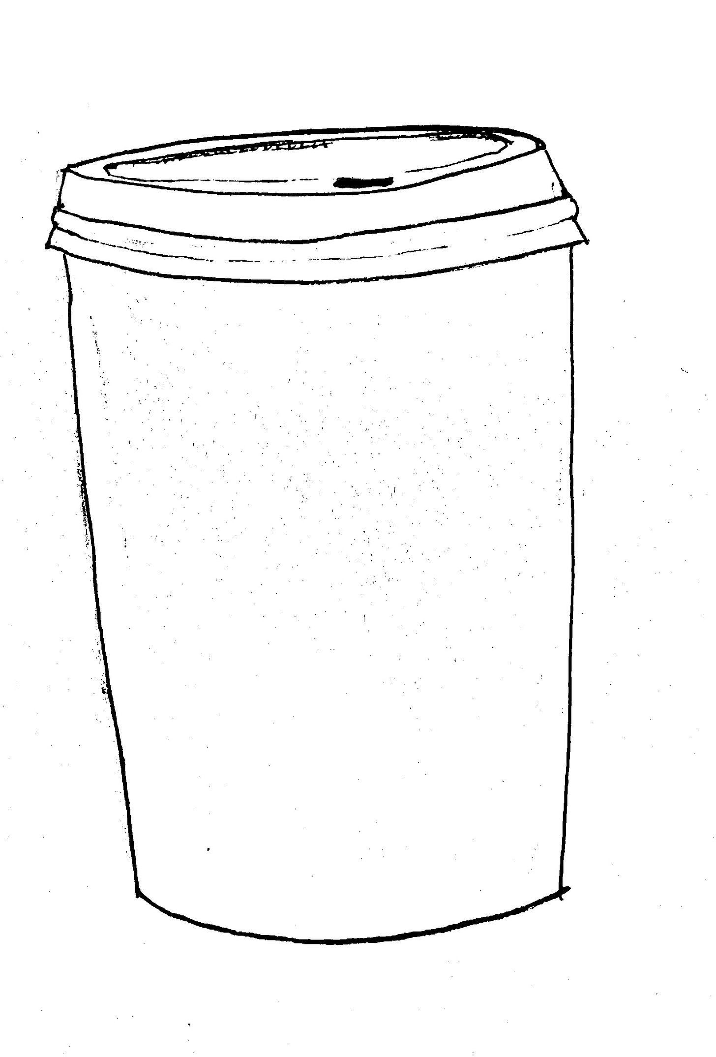 a simple line drawing of a travel cup of coffee a simple line drawing of a travel cup of coffee