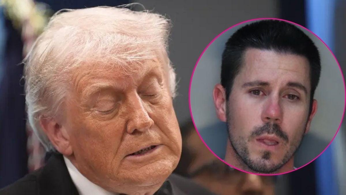 Composite photo of Donald Trump and John Spillman. Composite photo of Donald Trump and John Spillman.