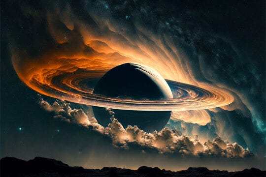Saturn and the Rainbow