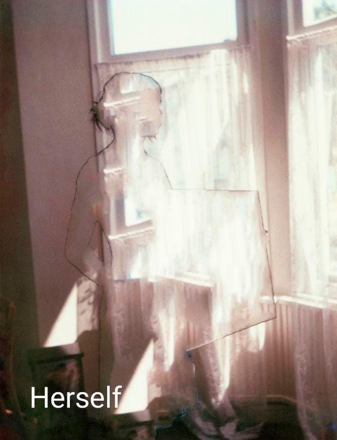 May be an image of text that says 'Herself'