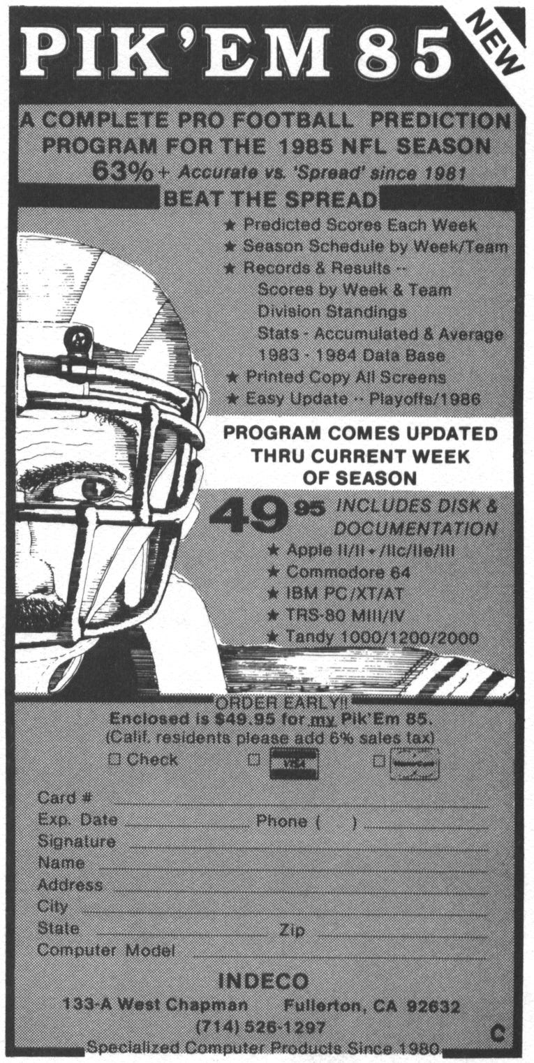 From the September/October 1985 issue of Computer Gaming World magazine